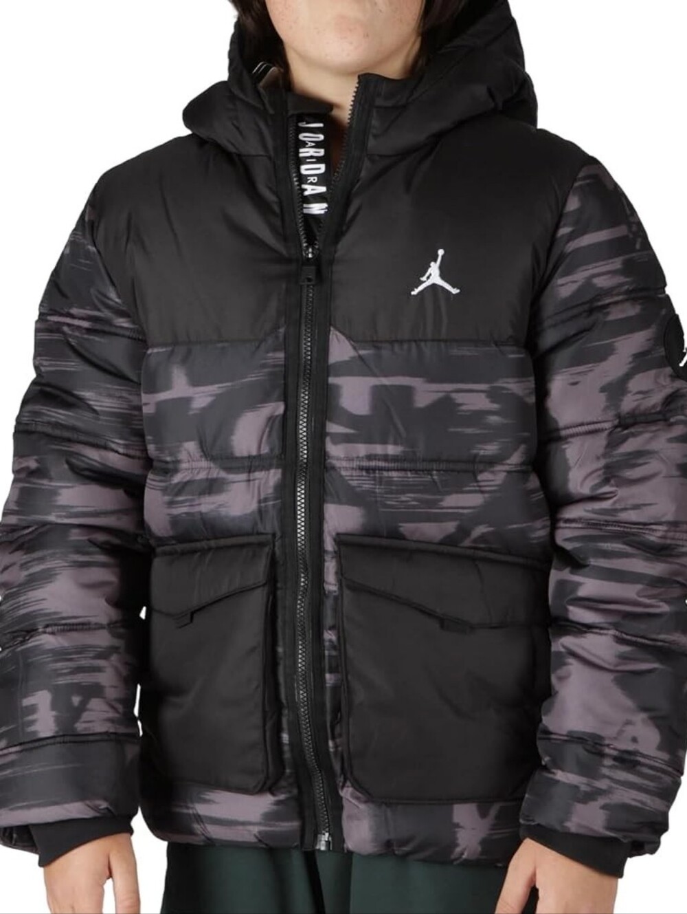 Nike Jordan Boys Charcoal Puff Jacket Youth Large 12/13